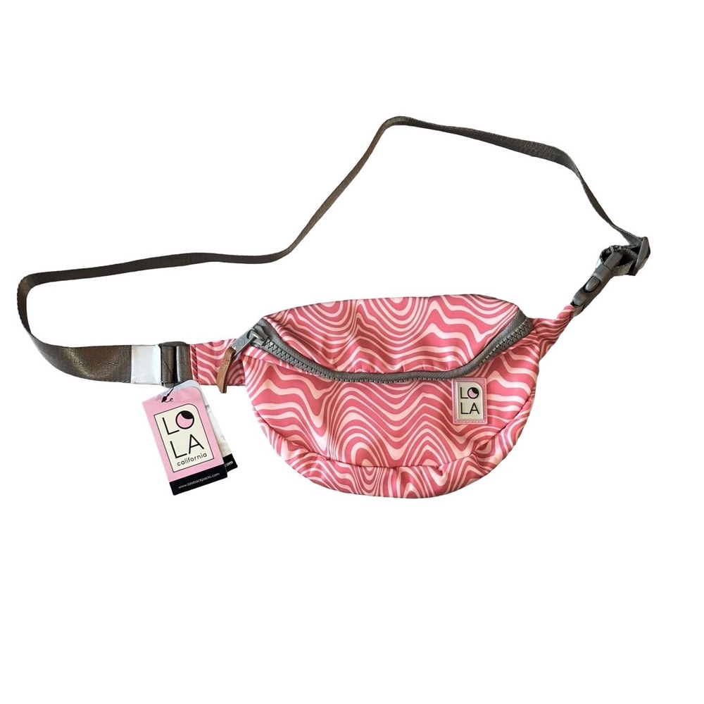 Lola California Pink‎ Psychedelic Swirl Fanny Pack Recycled Waist Bag NWT